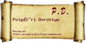 Polgári Dorottya névjegykártya