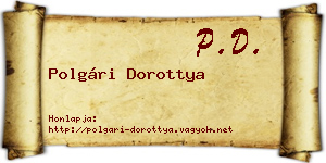 Polgári Dorottya névjegykártya